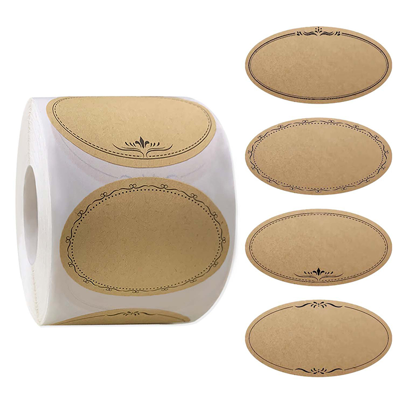 Food Storage Labels - 250 stickers/rol 2,5*1,4 inch kraftpapier thuis