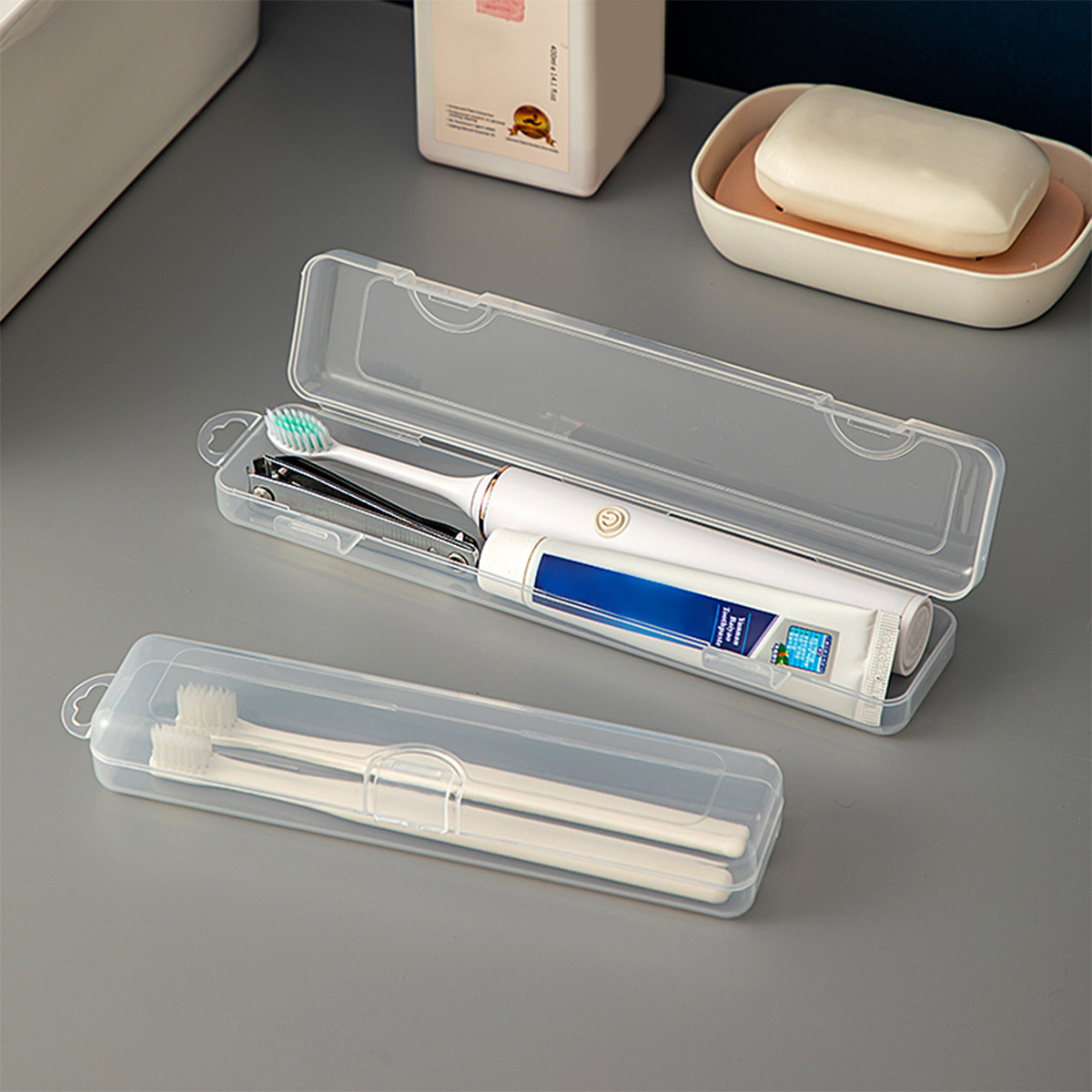 Food Storage With Dividers - WORTHBUY Tandenborsteldoos Transparant Organizer Case Reizen