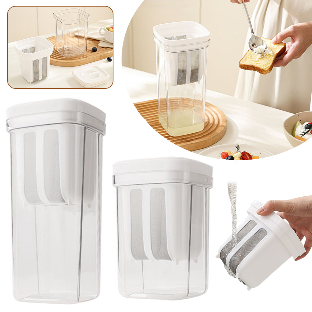 Food Storage With Dividers - 2-in-1 Griekse yoghurtmaker zeef, zelfgemaakte wei-separator