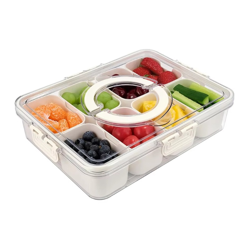 Food Storage With Dividers - Keuken Plastic PET 8 Vakken Verdeelde