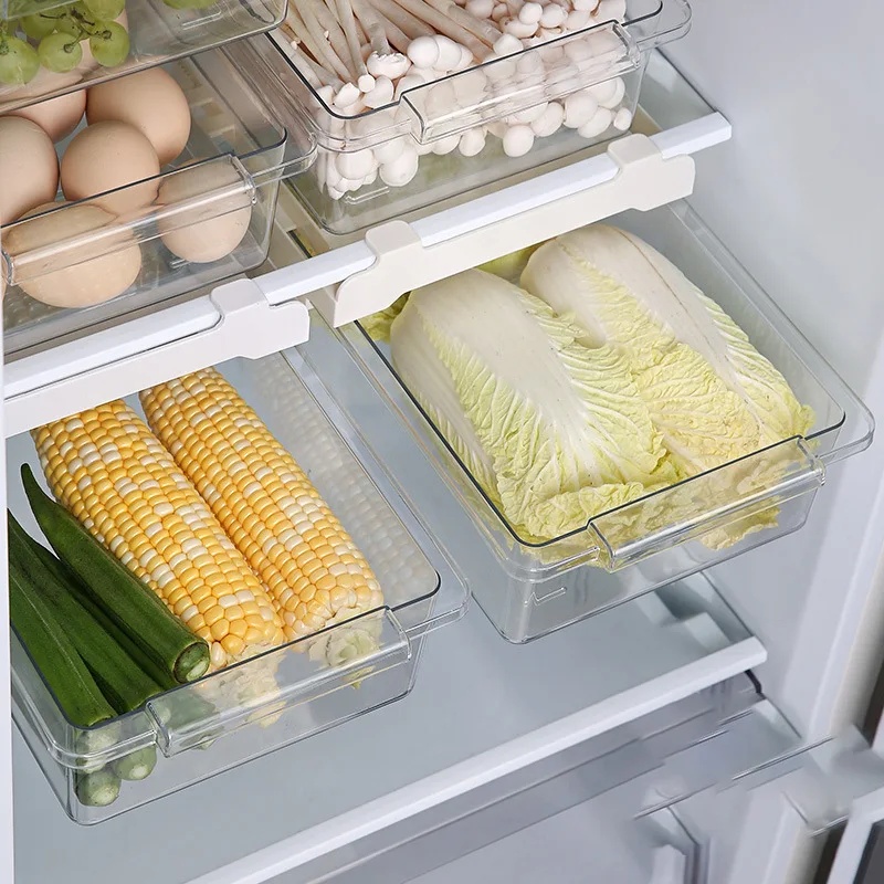 Hangende uittrekbare koelkastl - Food Storage With Dividers recensie en prijs