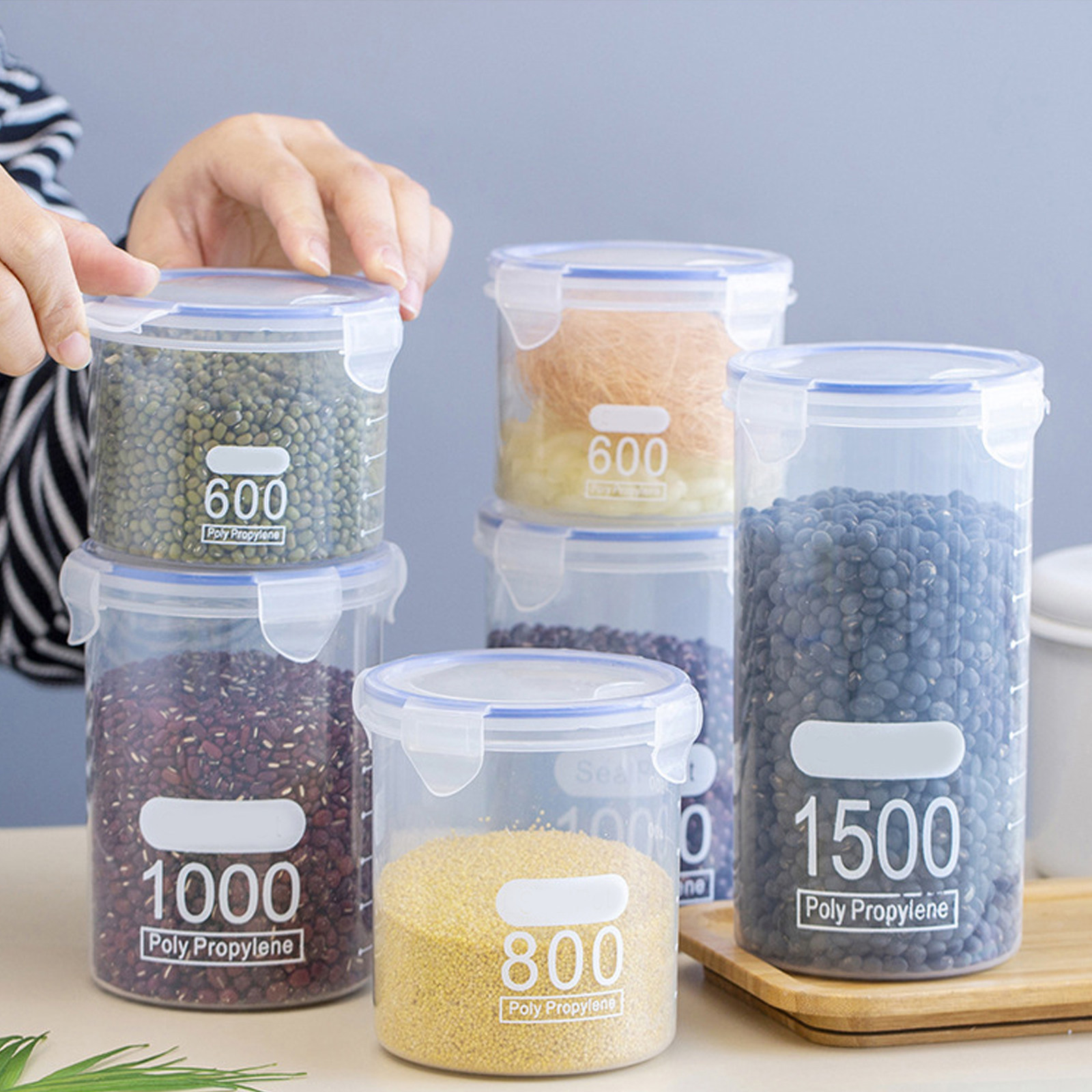 6 stuks afsluitbare voorraadpo - Food Storage Containers recensie en prijs