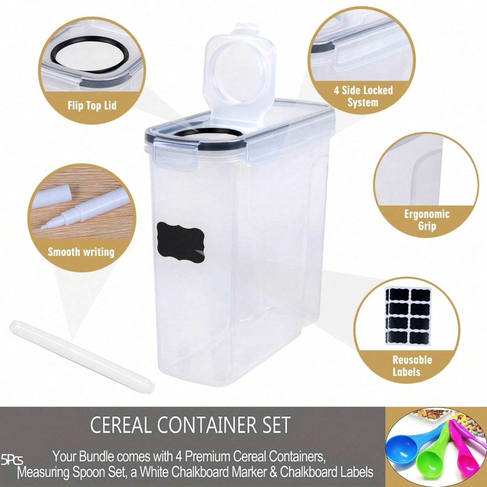 4-delige set luchtdichte bewaa - Food Storage Meals recensie en prijs