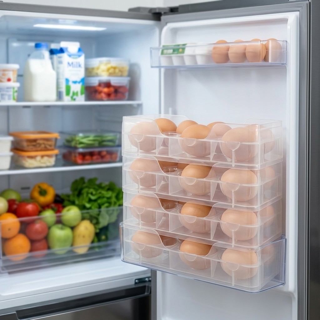 Stapelbare eierhouder, koelkas - Food Storage With Dividers recensie en prijs